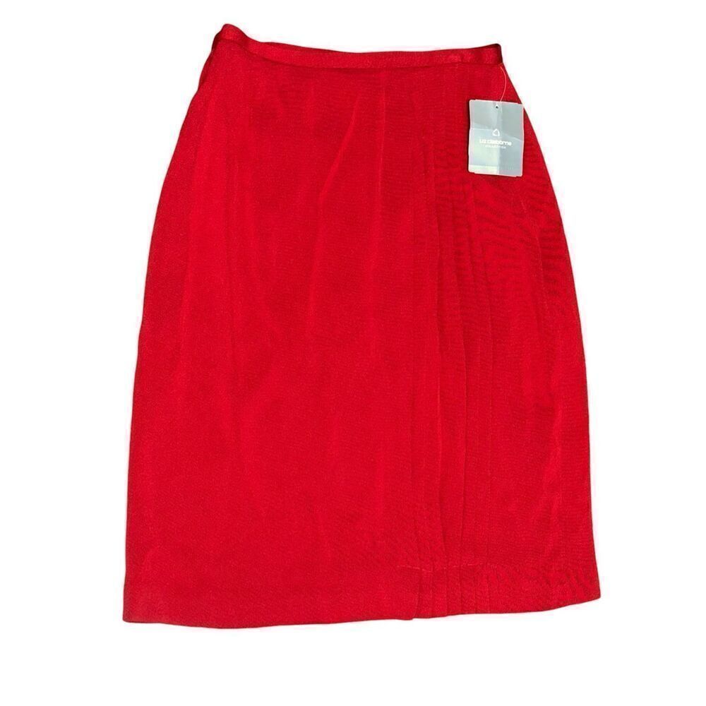 NEW WITH TAGS VINTAGE RARE  Liz Claiborne Cherry Red Pencil Skirt Women's Size 1